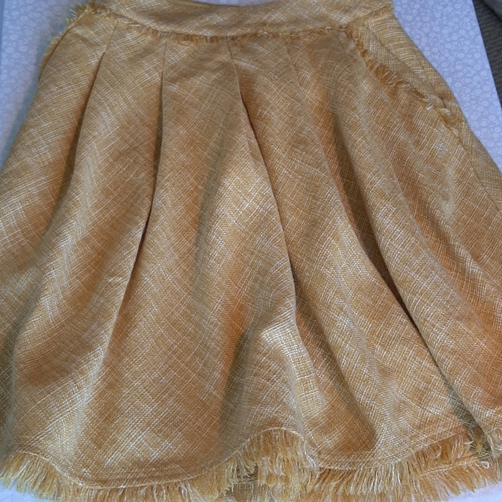 ANTHROPOLOGIE Maeve viscose blend flared skirt